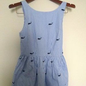 NWOT Anthropologie Sparrow Whale Sleeveless Knee Length Blue Stripe Medium Dress